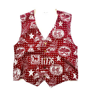 Unisex Vintage Red Cream Hooters Livery UGLY CHRISTMAS Vest